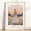 A soft, peach-toned watercolor print featuring a girl in a field beneath sunrise skies—reminding every young heart: “I am a daughter of the King.”