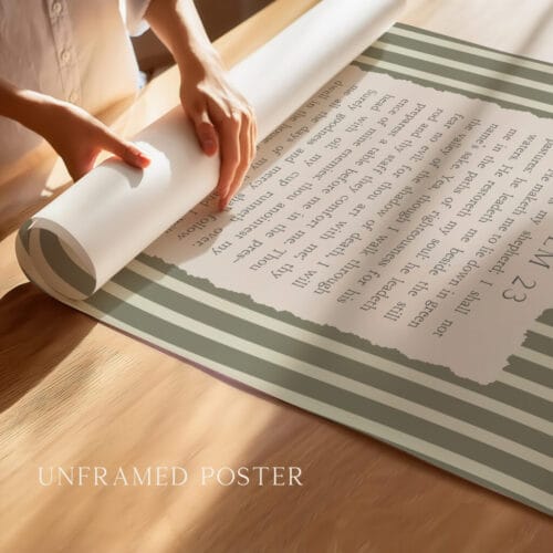 Alternative view of Psalm 23 Scripture Wall Art Christian Print