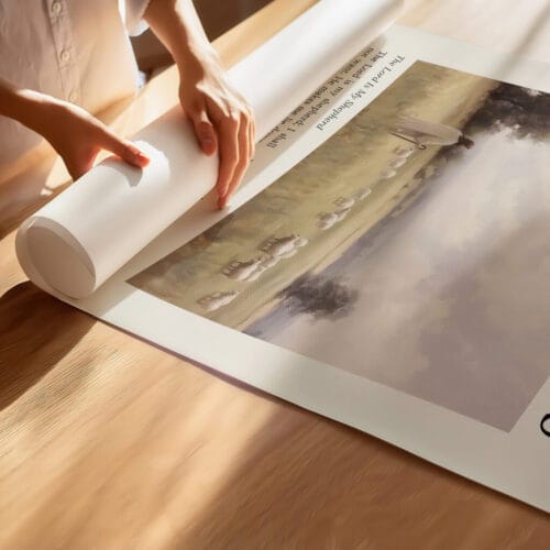 Alternative view of Psalm 23 Scripture Artwork Home Decor