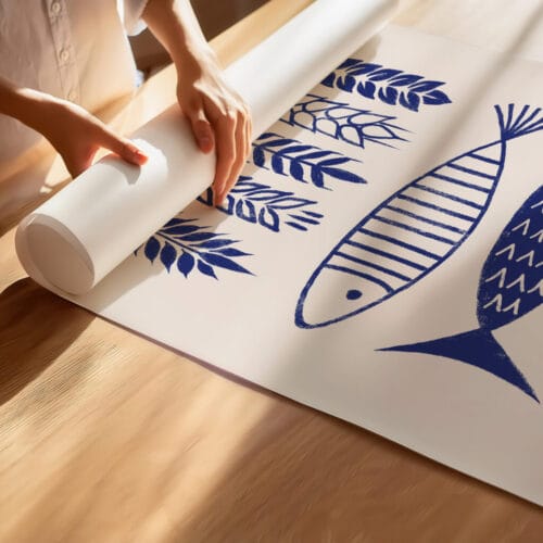 Alternative view of Five Loaves and Two Fish Minimalist Wall Art