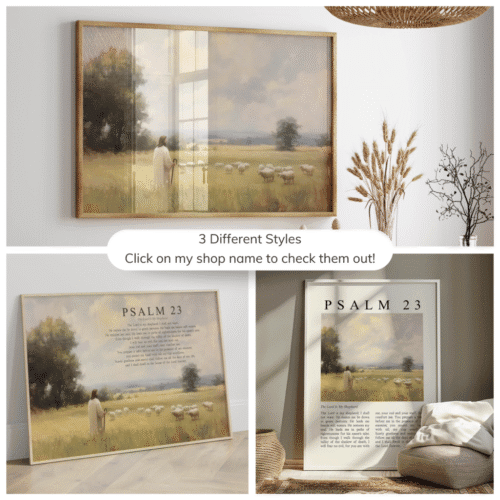 Alternative view of Psalm 23 The Lord is my Shepherd Wall Art