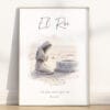 Beautiful El Roi wall art featuring Hagar in the desert. A moving Bible verse illustration reminding us that God sees and cares. Christian home decor.
