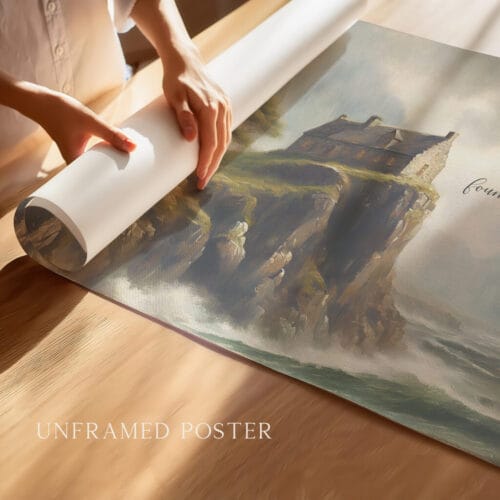 Alternative view of House Built on the Rock Bible Verse Art