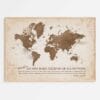 Vintage world map wall art with Matthew 28:19-20. “The Great Commission” in warm beige tones—perfect for missionaries, pastors, and lovers of timeless faith.