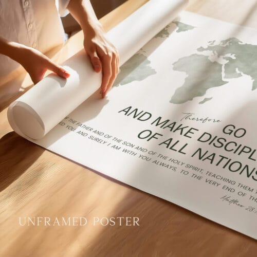 Alternative view of Matthew 28:19-20 The Great Commission Wall Art
