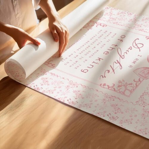 Alternative view of I am a Daughter of the King Wall Art