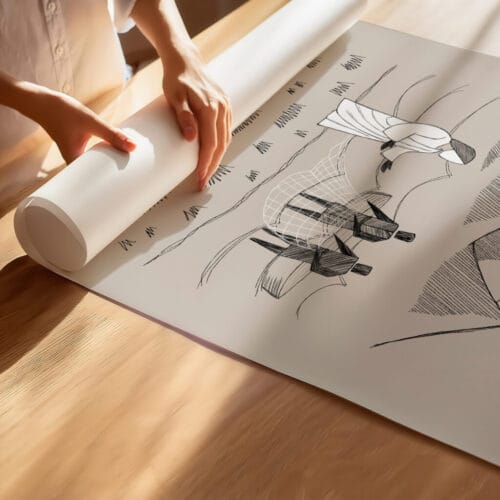 Alternative view of Fishers of Men Minimalist Bible Illustration