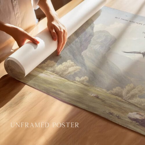 Alternative view of Isaiah 40:31 Bible Verse Wall Art