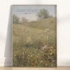 Find solace and peace with this Matthew 11:28 wall art - “Come to Me All Who Are Weary ”, featuring a vintage wildflower field landscape.