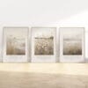 Set of 3 flower Bible verse wall art – neutral wildflower design featuring Psalm 46:10, Proverbs 3:5-6, and Psalm 73:23-24. A calming, vintage touch for your home.