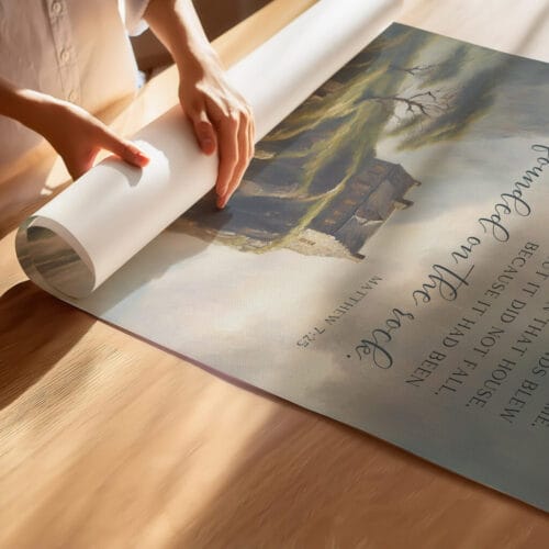 Alternative view of Firm Foundation Matthew 7:25 Wall Art