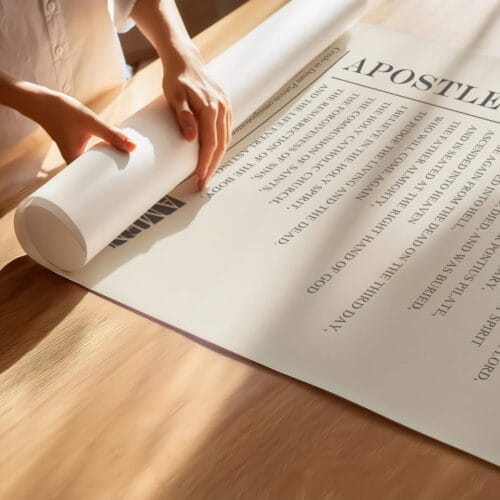 Alternative view of Apostles Creed Wall Art in Latin & English