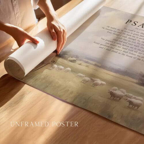 Alternative view of Psalm 23 The Lord is my Shepherd Wall Art