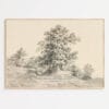Vintage Christian sketch artwork featuring Ephesians 3:17. Add this rooted and grounded in love wall art to your home for a timeless reminder of faith.
