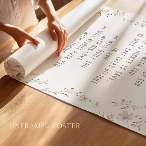 Alternative view of Zephaniah 3:17 Botanical Wall Art Print