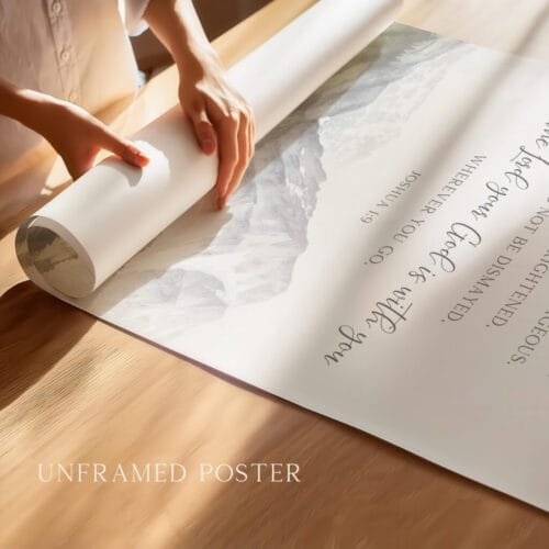 Alternative view of Joshua 1:9 Wall Art Watercolor Landscape
