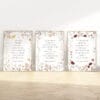 Christian floral nursery wall art set featuring Zephaniah 3:17, Jeremiah 29:11, and Numbers 6:24-26. Soft watercolor Scripture prints for peaceful, faith-filled decor.