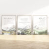 Set of 3 Christian wall art with Isaiah 41:10, Joshua 1:9, and Proverbs 3:5-6. Peaceful watercolor Scripture prints for home, office, or nursery.