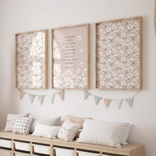 Alternative view of Set of 3 Christian Nursery Wall Art Print
