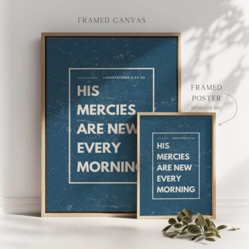 Alternative view of Lamentations 3:22-24 Minimalist Wall Art