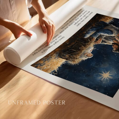 Alternative view of Silent Night Christmas Hymn Wall Art Print