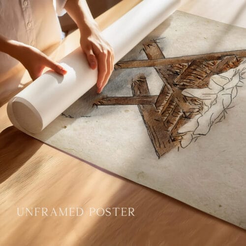 Alternative view of Christmas Manger Scene Wall Art Print