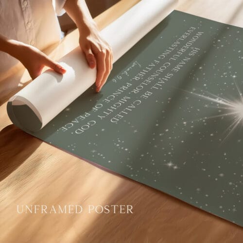 Alternative view of Isaiah 9:6 Minimalist Christmas Wall Art Print