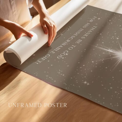 Alternative view of 2 Corinthians 9:15 Wall Art – Christmas Print