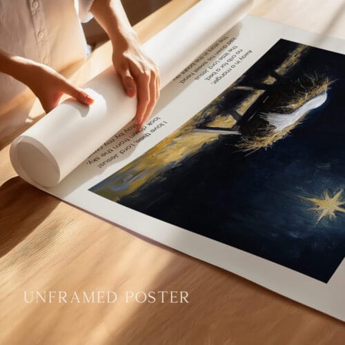 Alternative view of Away in a Manger Christmas Hymn Wall Art