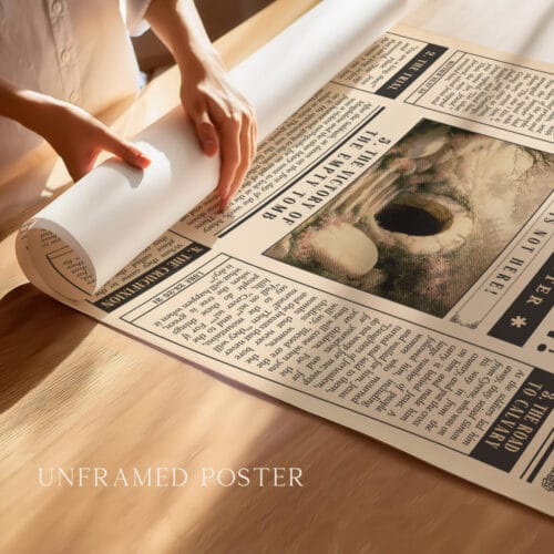 Alternative view of Easter Story Bible Verse Art Vintage Print