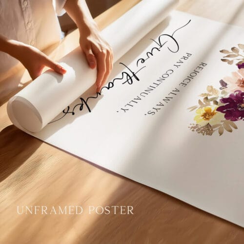 Alternative view of Thanksgiving Scripture Print Set of 2