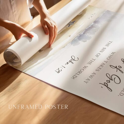 Alternative view of Behold the Lamb of God Wall Art John 1:29
