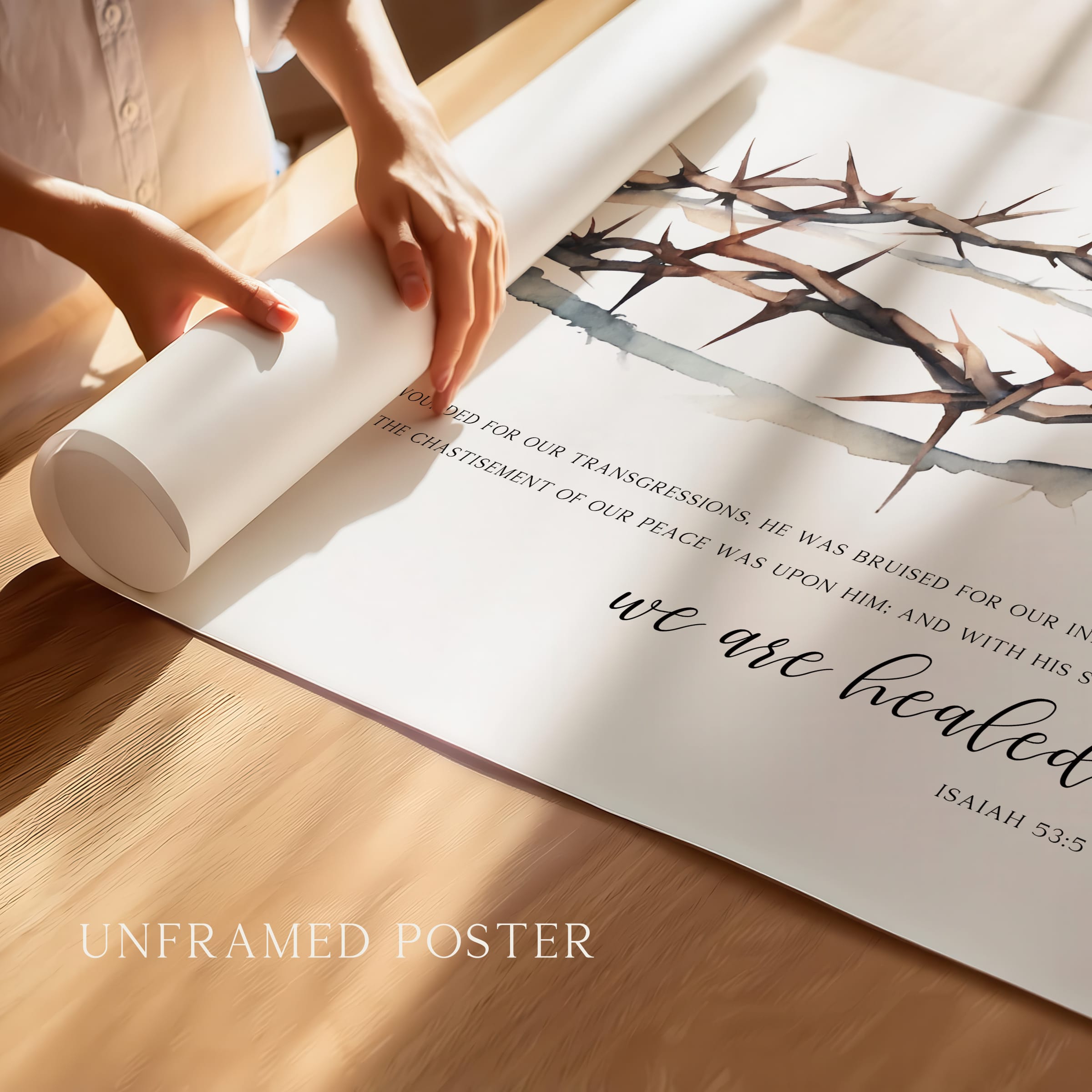 Crown of Thorns Isaiah 53:5 Wall Art - Image 4