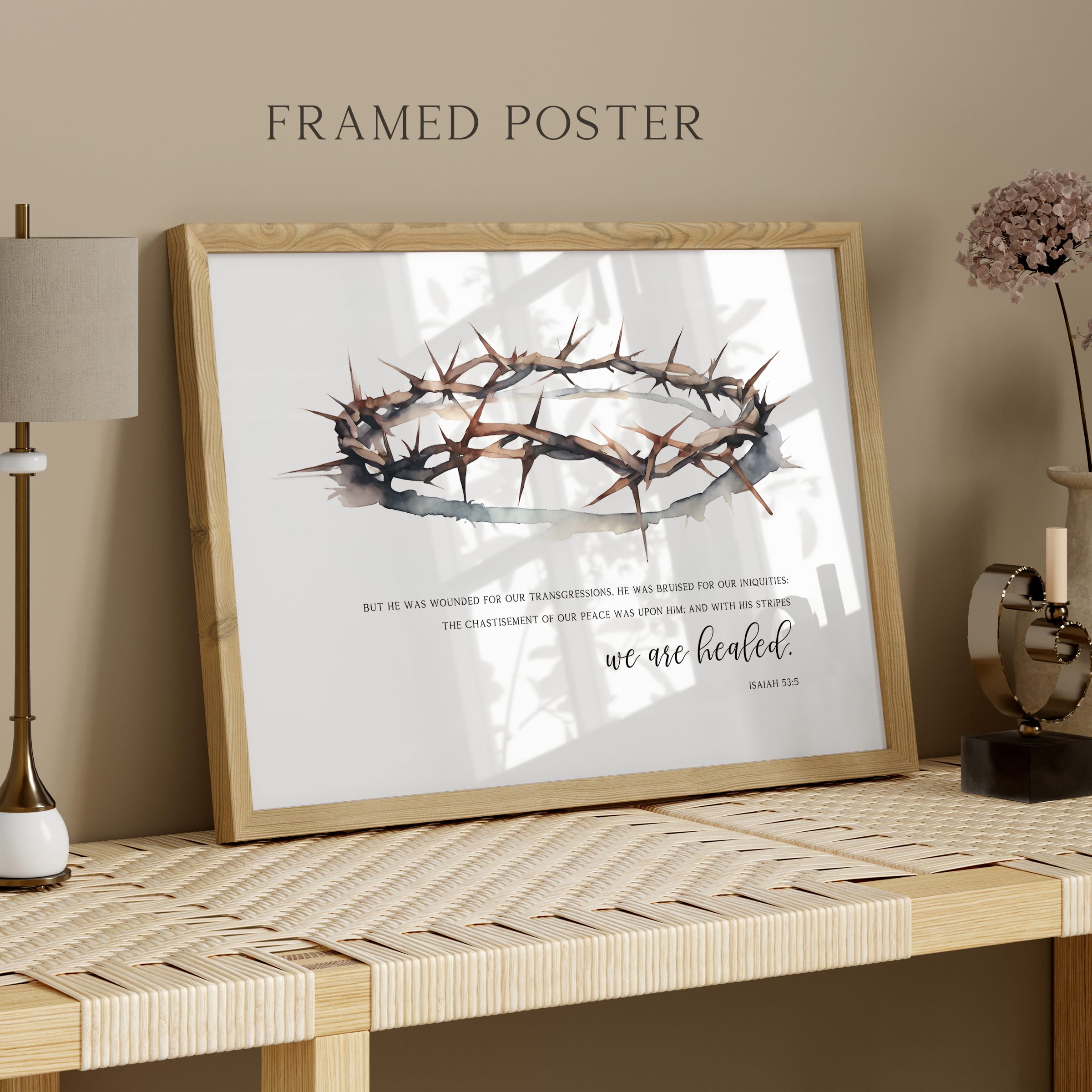 Crown of Thorns Isaiah 53:5 Wall Art - Image 7