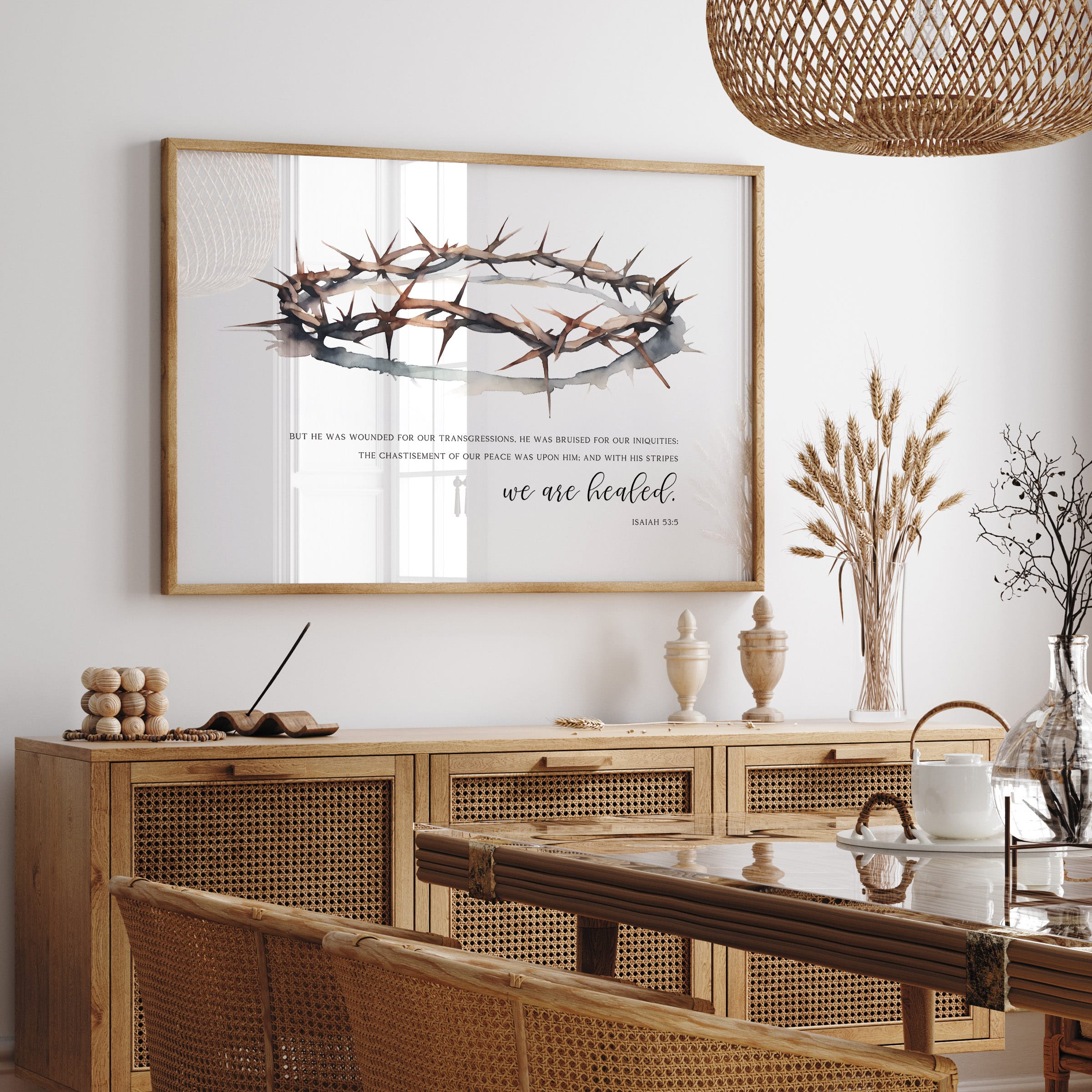 Crown of Thorns Isaiah 53:5 Wall Art - Image 9