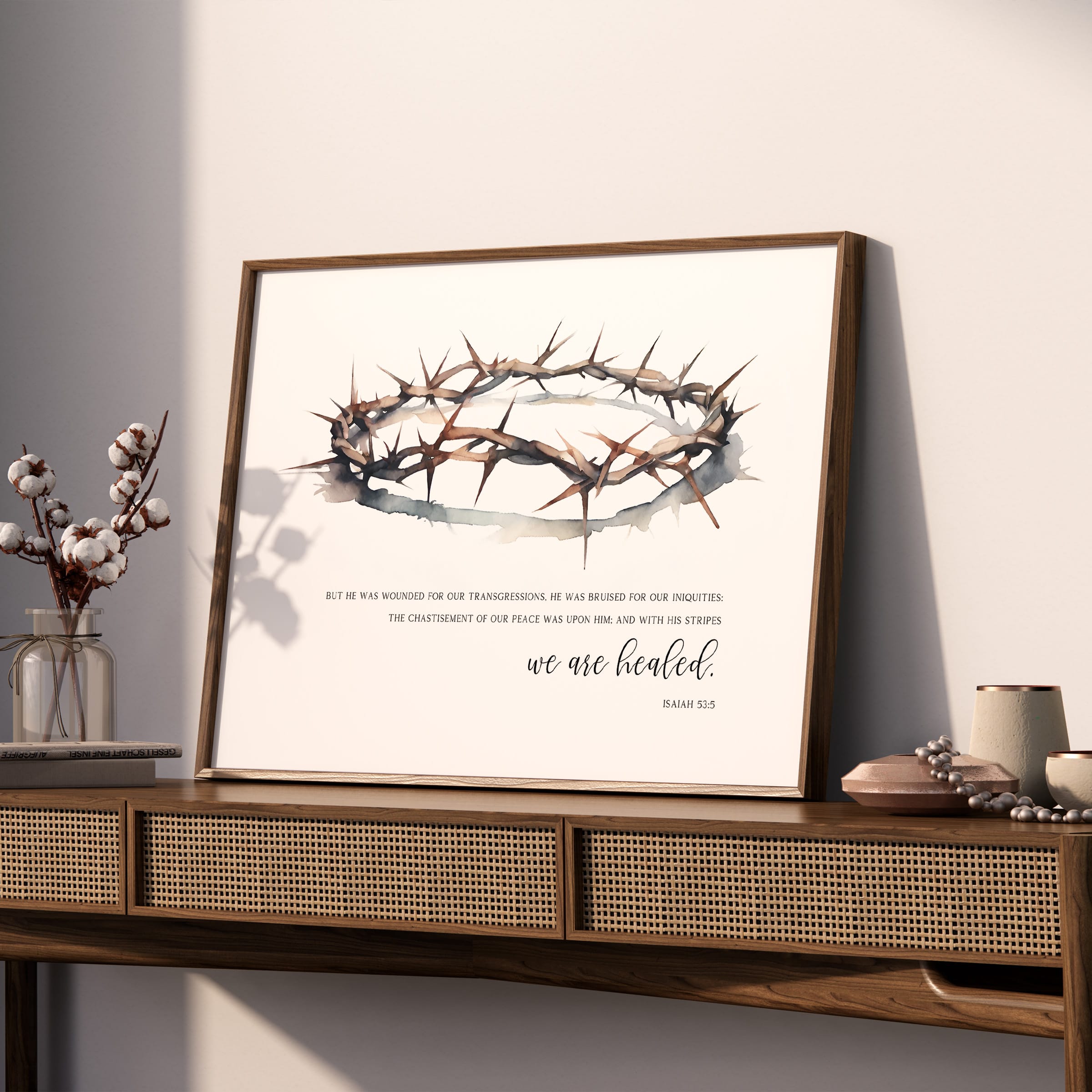 Crown of Thorns Isaiah 53:5 Wall Art - Image 10
