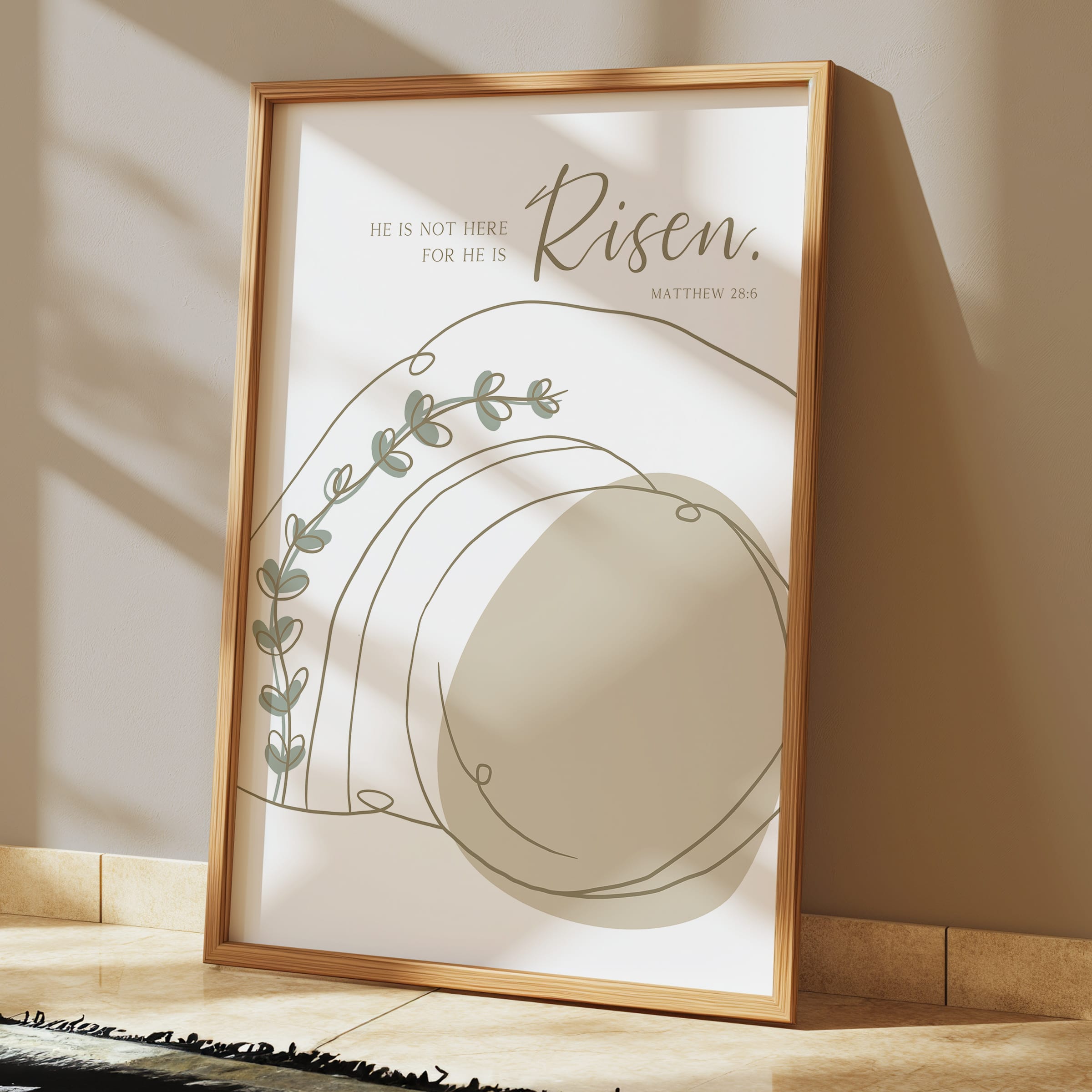 Modern Minimalist He Is Risen Wall Art - Image 9