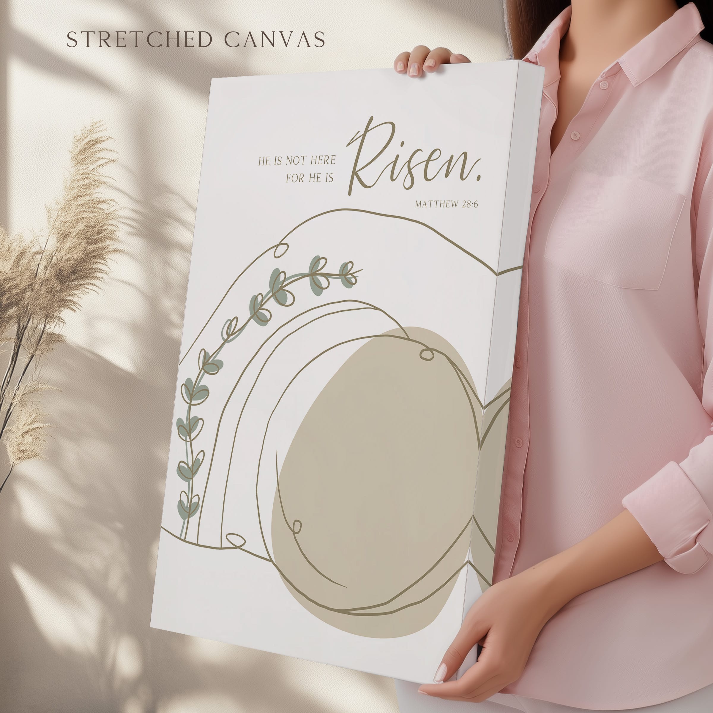 Modern Minimalist He Is Risen Wall Art - Image 5