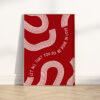 1 Corinthians 16:14 Christian wall art with modern red abstract design