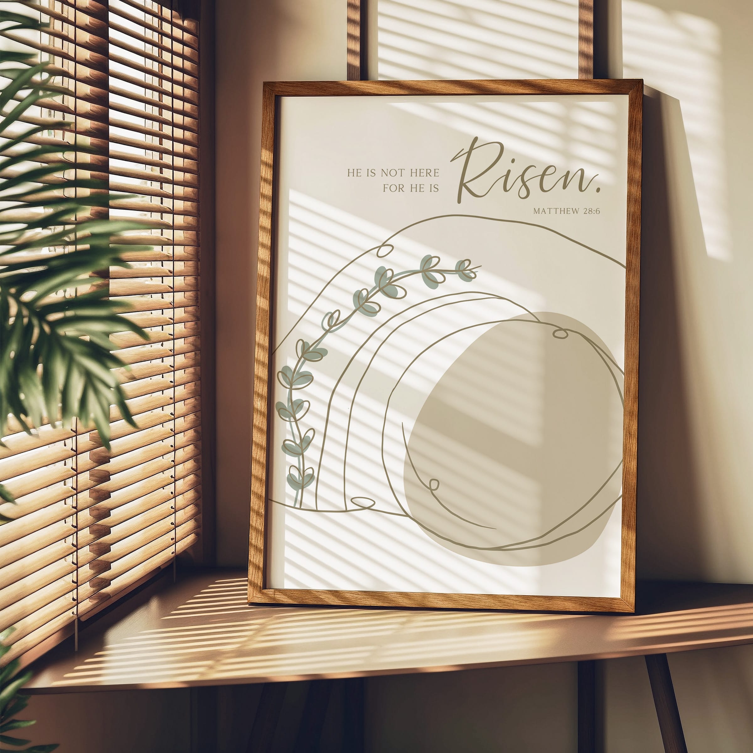 Modern Minimalist He Is Risen Wall Art - Image 13