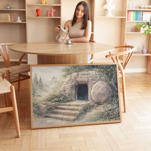 Alternative view of Matthew 28 resurrection wall art