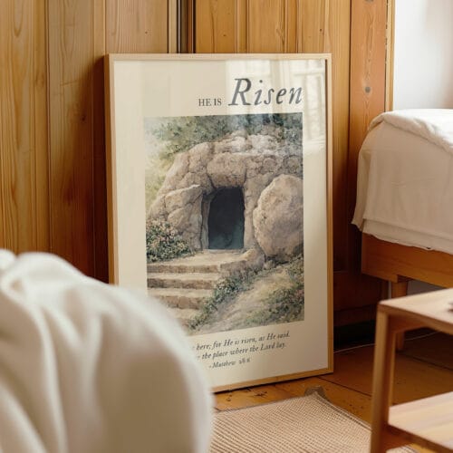 Alternative view of He Is Risen Wall Art Empty Tomb Print