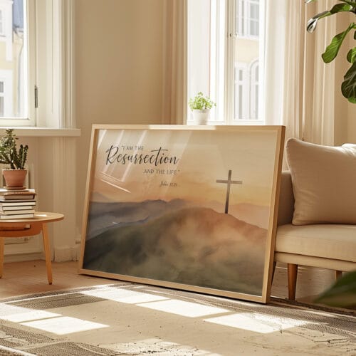 Alternative view of I Am the Resurrection Wall Art