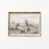I am the good shepherd wall art featuring John 10:11 with vintage ink sheep illustration Christian Easter scripture decor