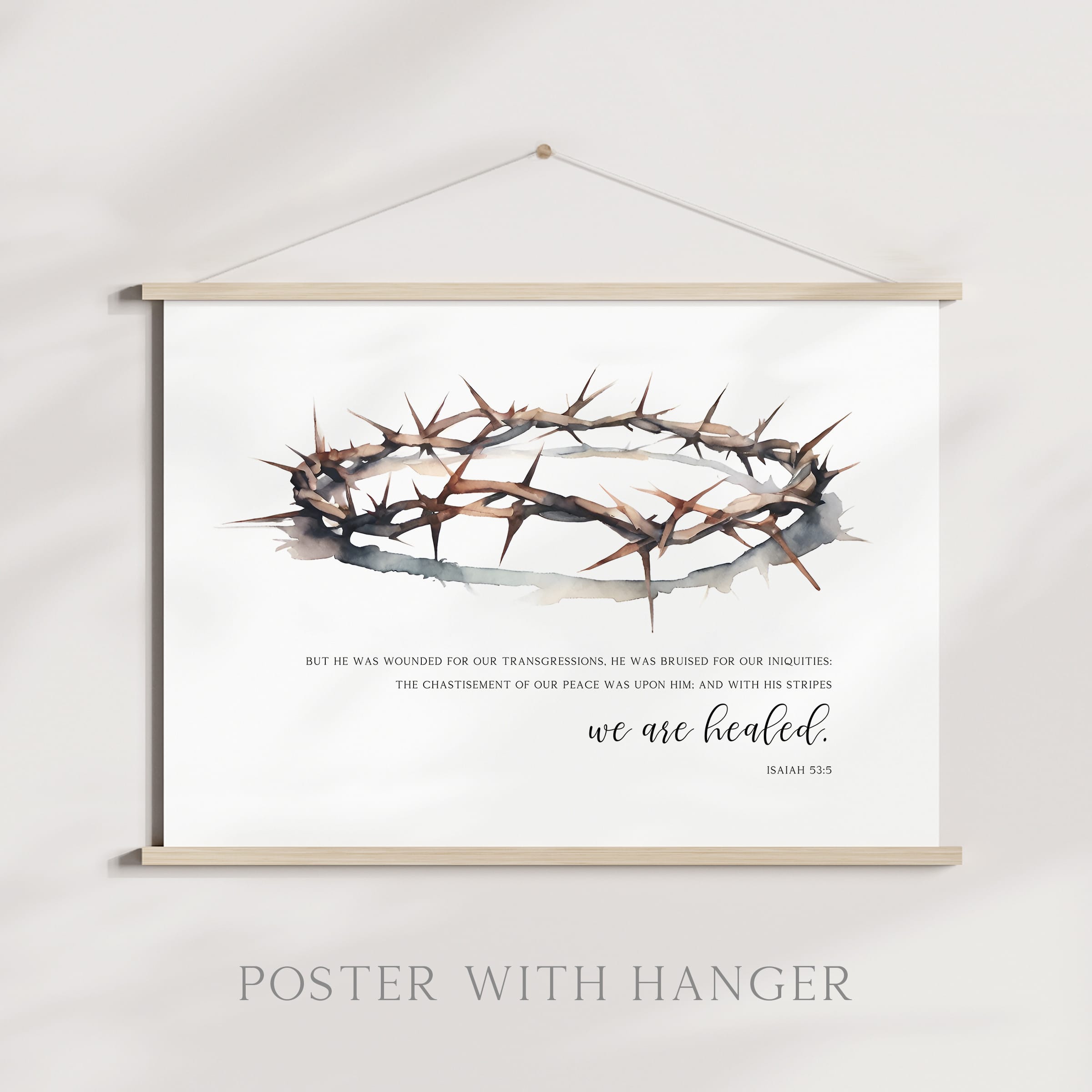 Crown of Thorns Isaiah 53:5 Wall Art - Image 5