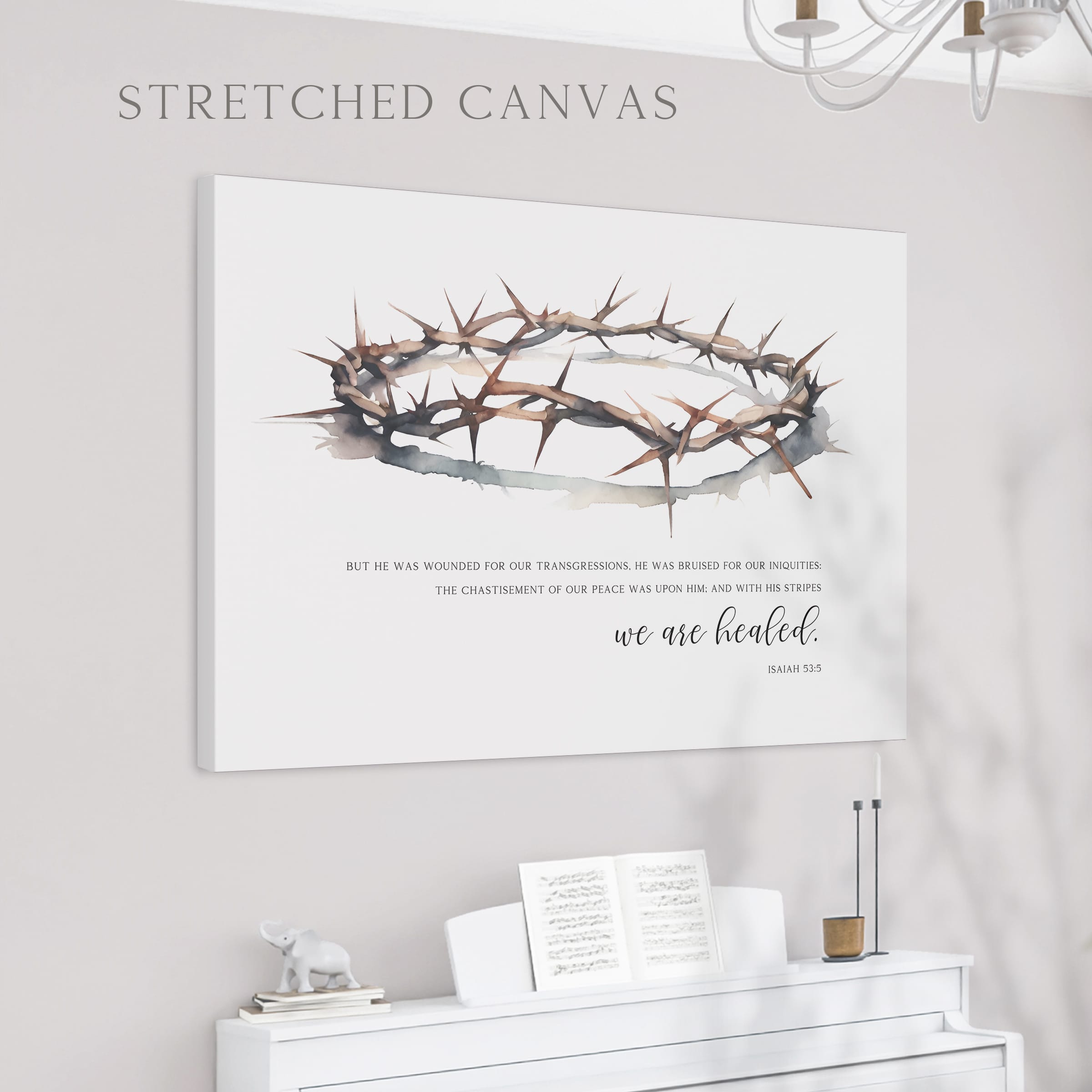 Crown of Thorns Isaiah 53:5 Wall Art - Image 6