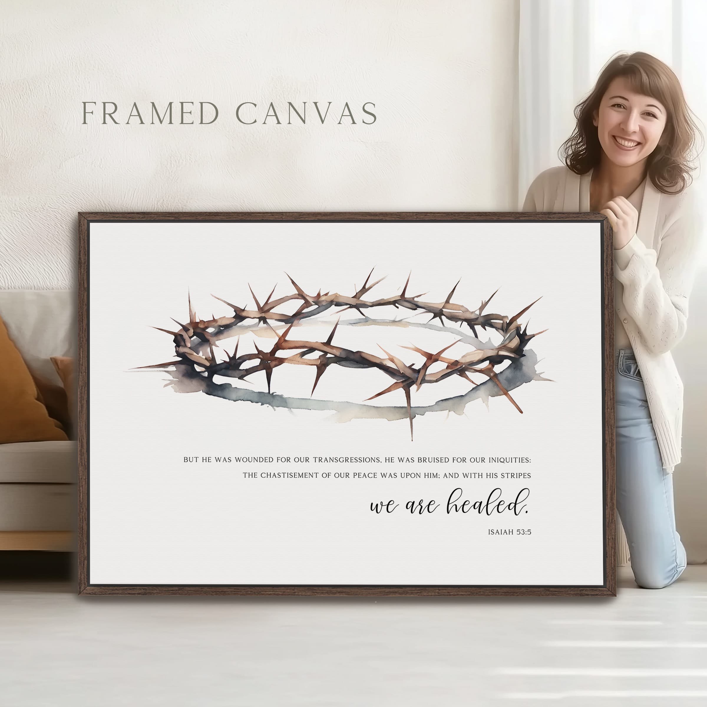 Crown of Thorns Isaiah 53:5 Wall Art - Image 8