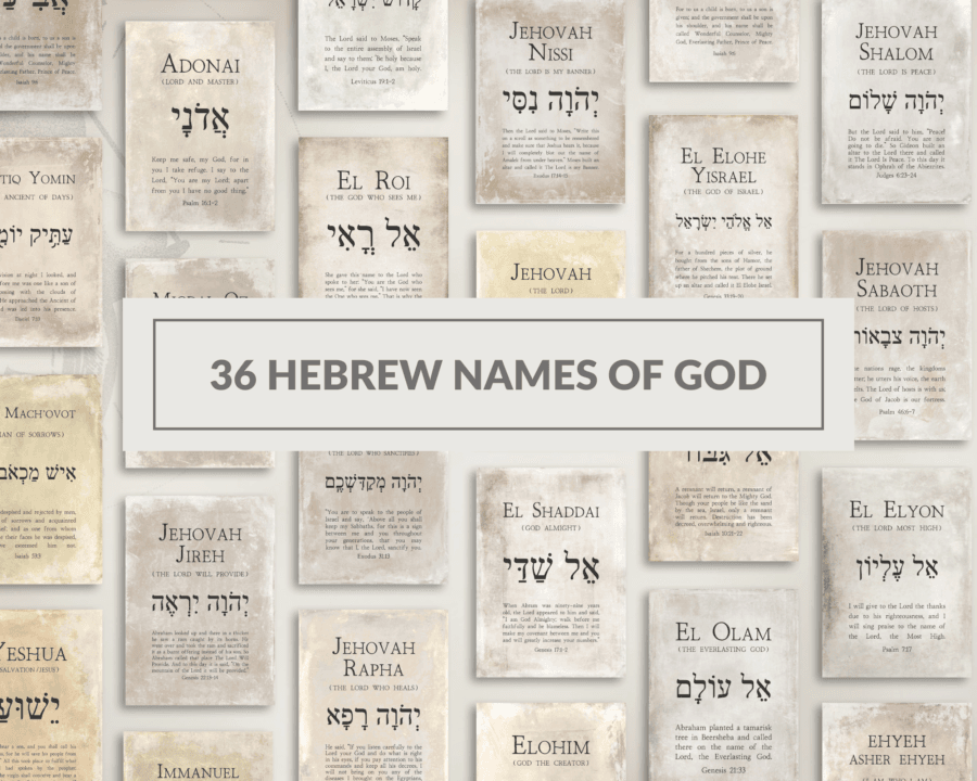 The 36 Hebrew Names of God: 36 Biblical Names That Reveal His Heart, Power, and Presence