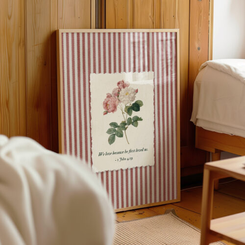 Alternative view of 1 John 4:19 Bible Verse Wall Art